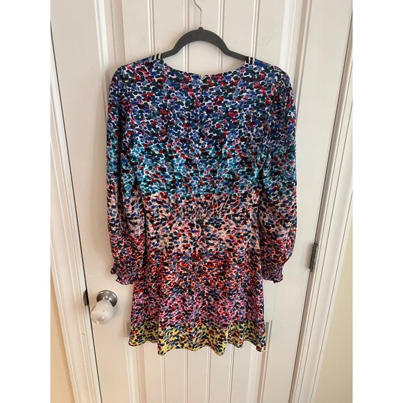 Saloni Eve Floral Print Silk Dress‎ in Rainbow Gardenia Size 6 - Picture 7 of 7